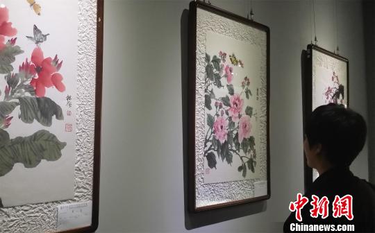 山西六旬畫家舉辦國畫展上千只蝴蝶不重樣（圖）