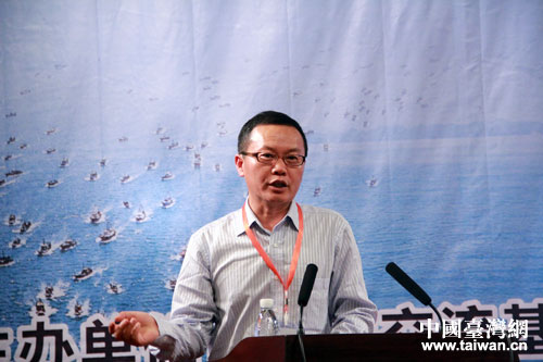 中國水產流通與加工協會常務副會長兼秘書長崔和在對接會上詳細介紹了近年來兩岸漁業的交流和交往情況