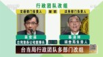 臺當局行政團隊多部門改組
